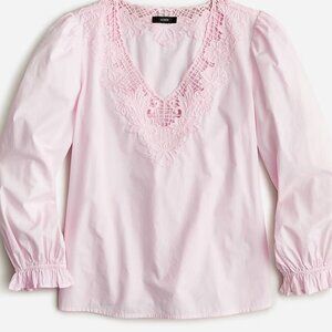 J. Crew V-neck top with eyelet trim